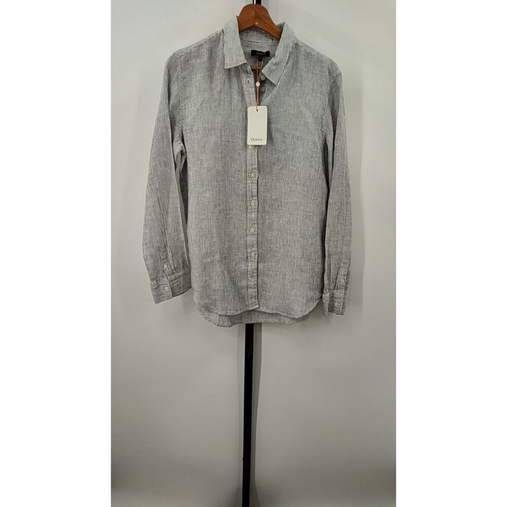 Quince Blue/White Striped Women's Top